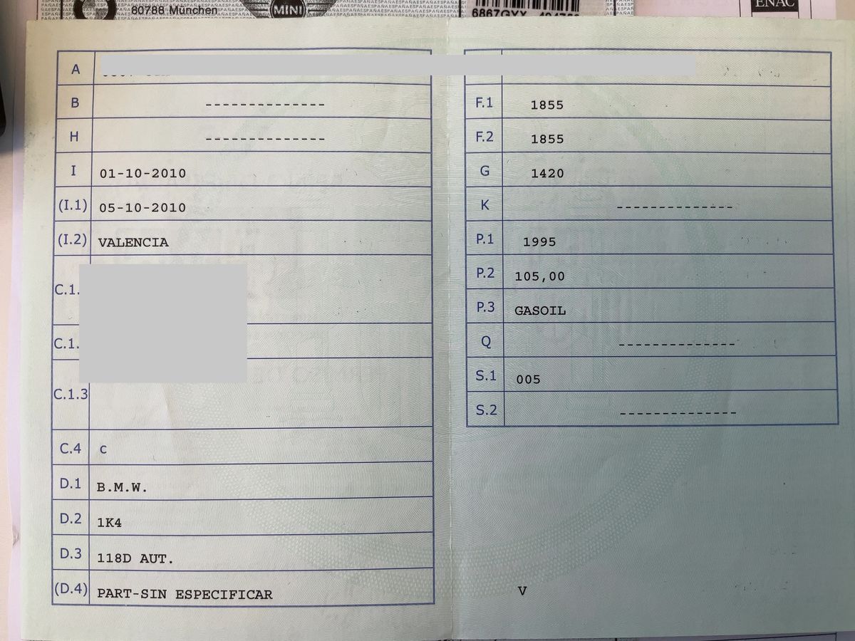 1º matriculación