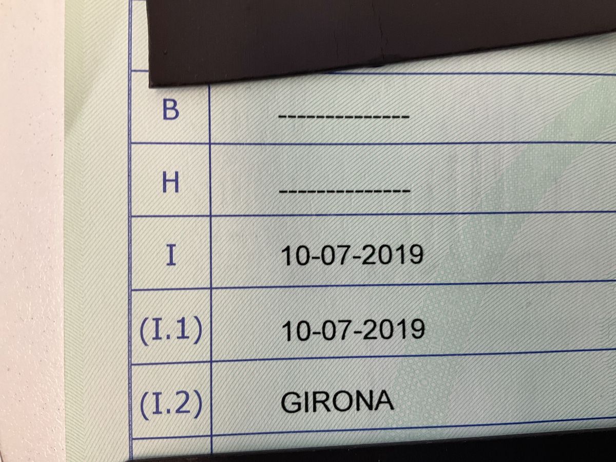 1º matriculación