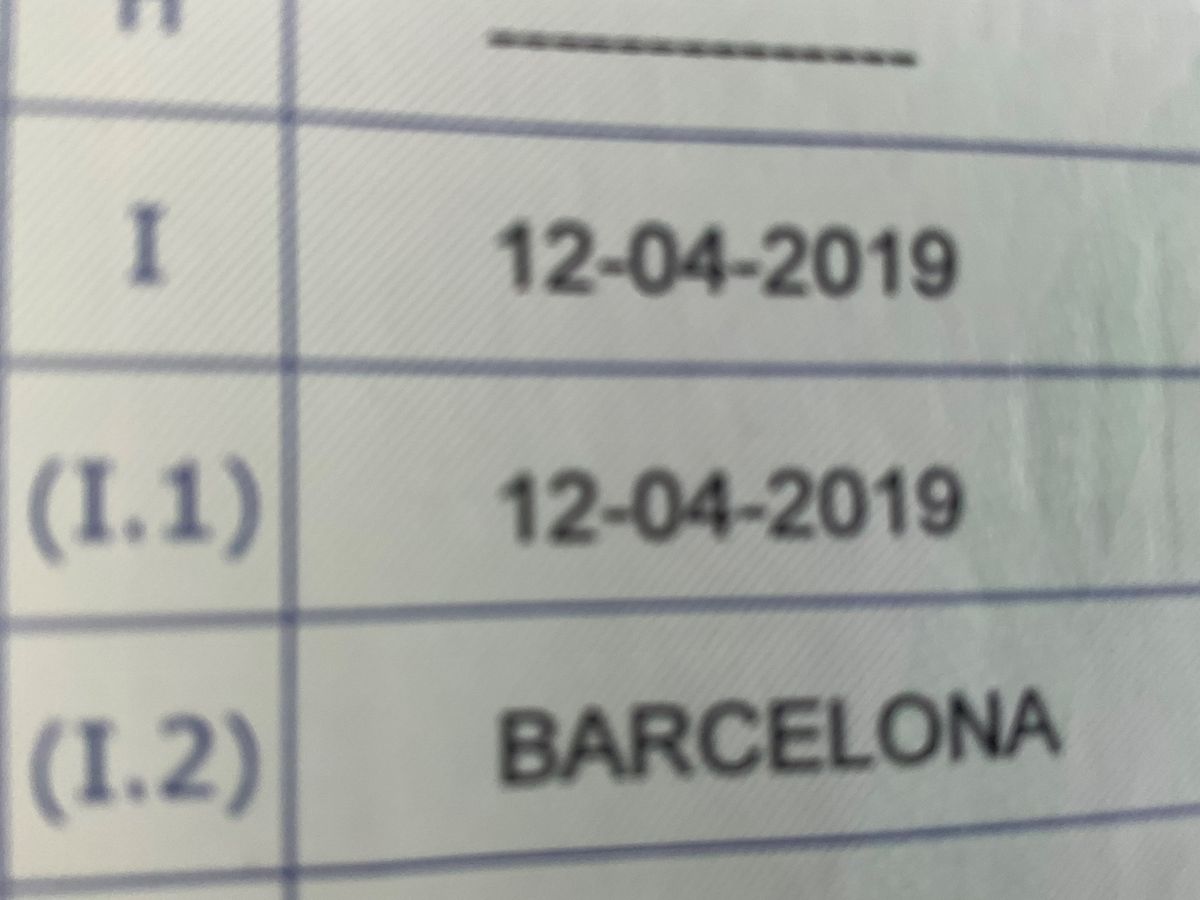1º matriculación