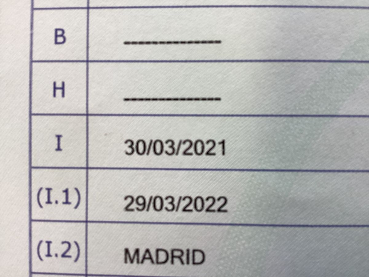 1º matriculación
