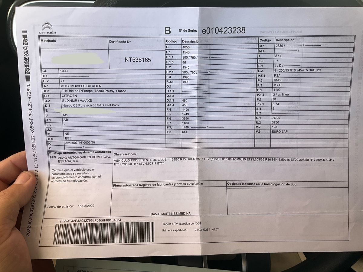 1º matriculación
