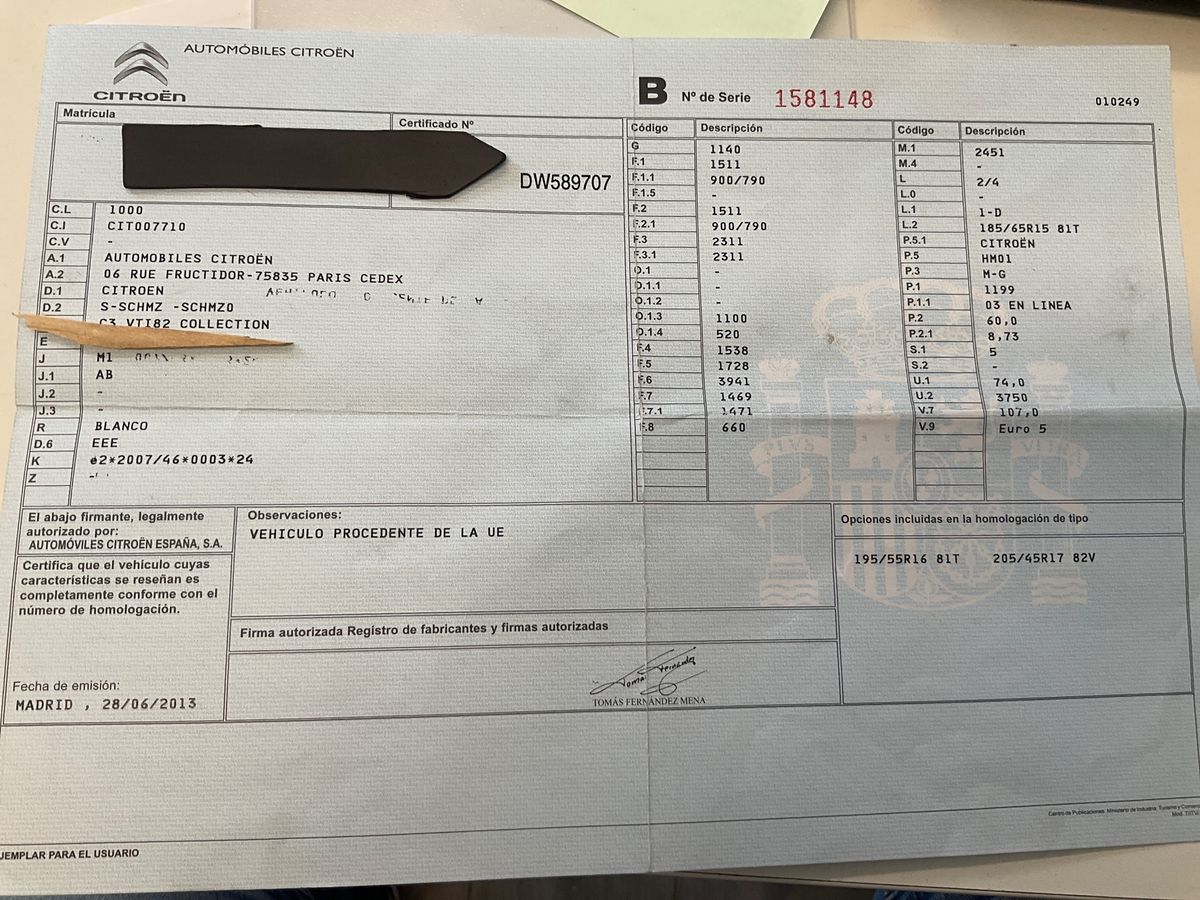 1º matriculación