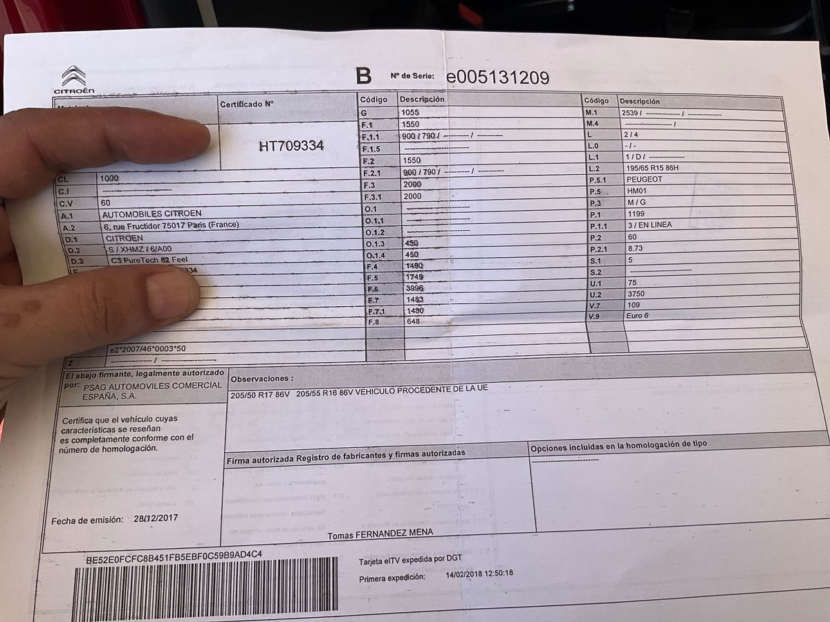 1º matriculación