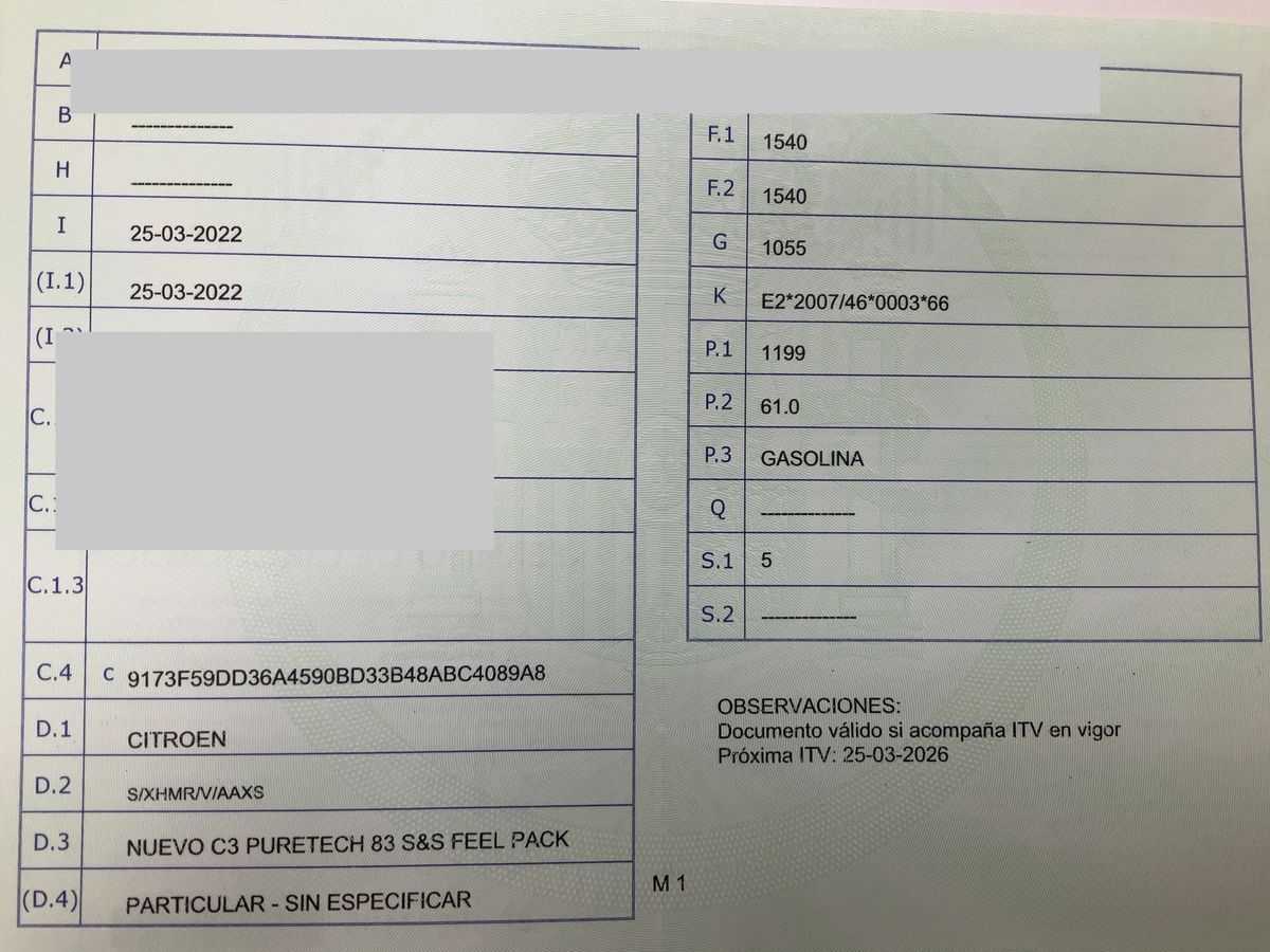 1º matriculación