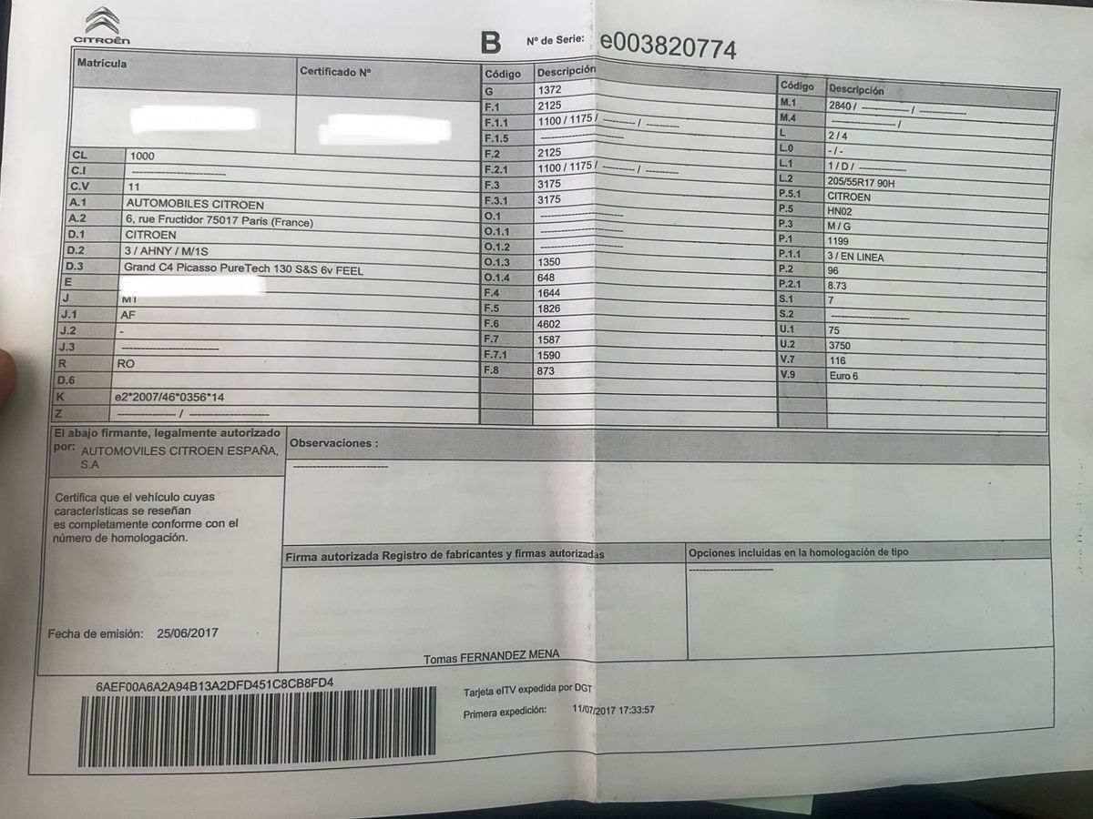 1º matriculación