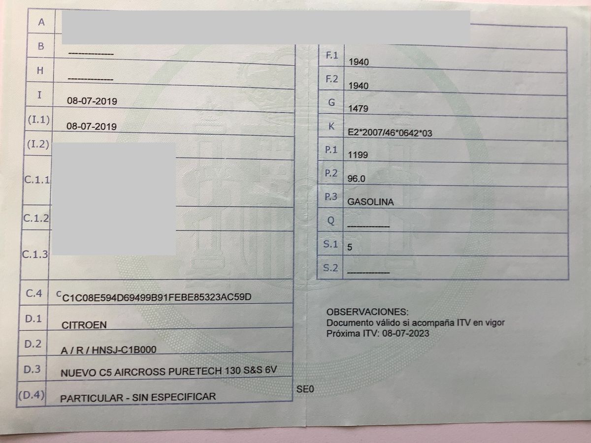 1º matriculación