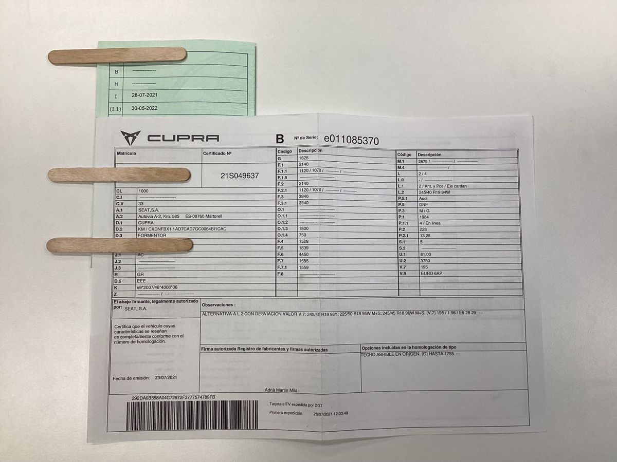 1º matriculación
