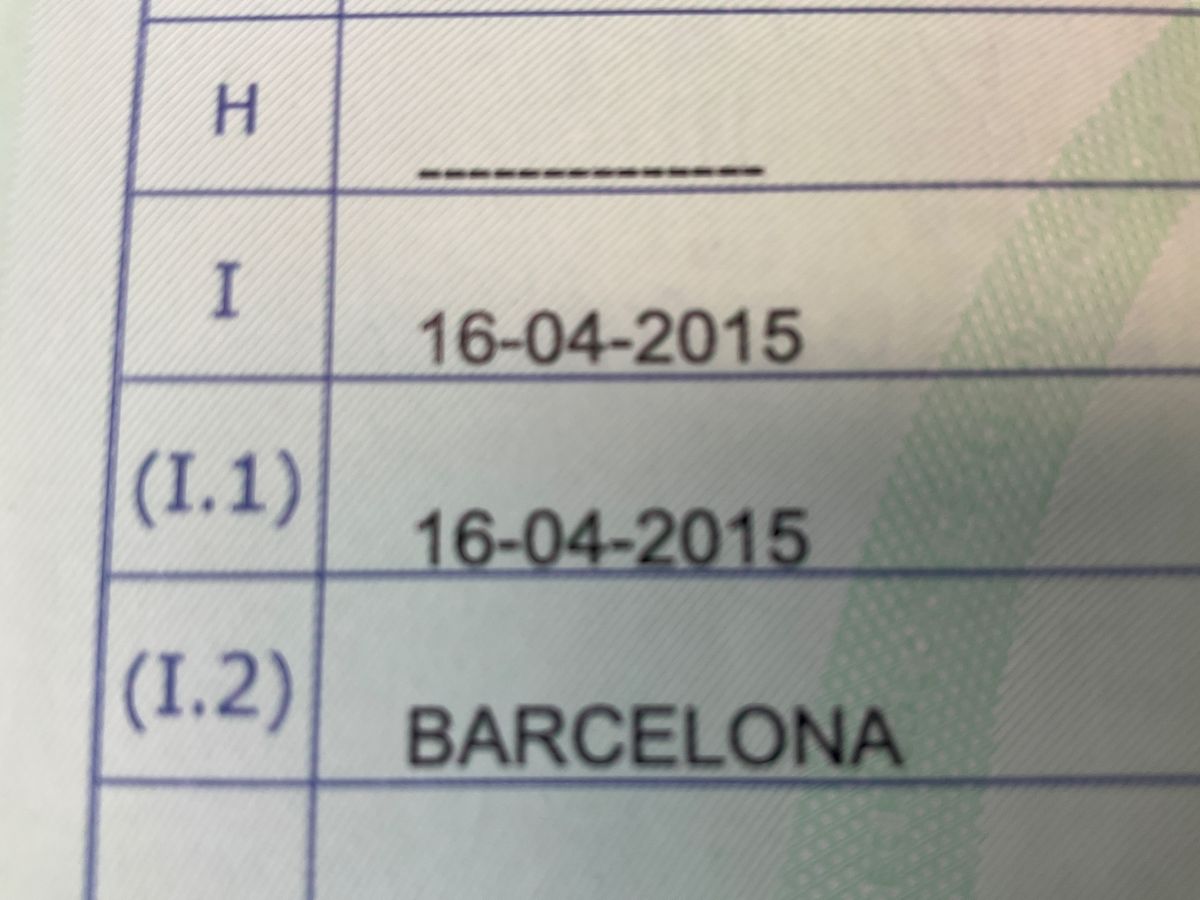 1º matriculación