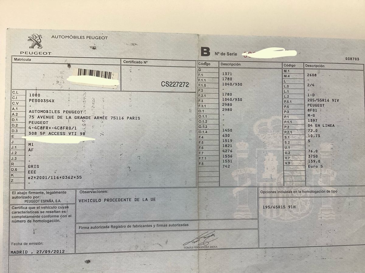 1º matriculación