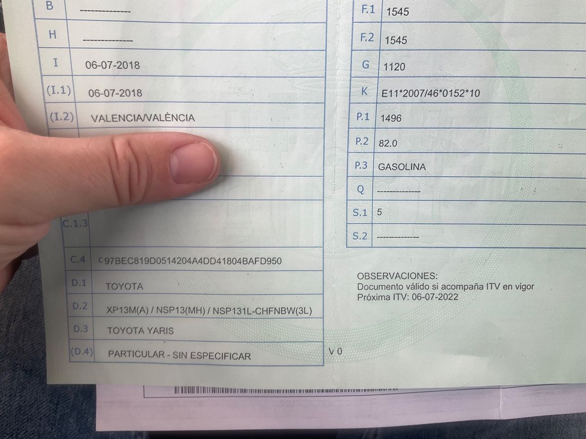 1º matriculación
