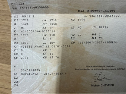 1º matriculación