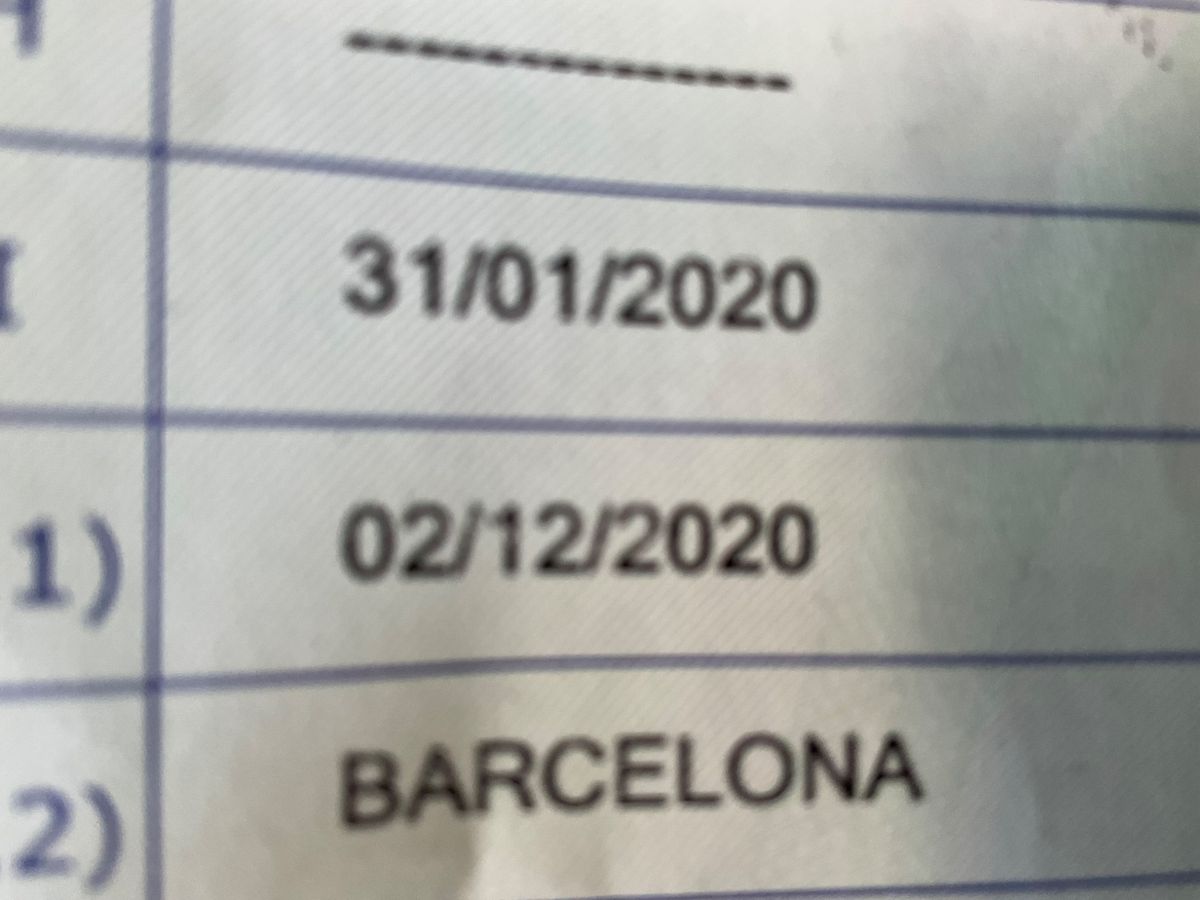 1º matriculación