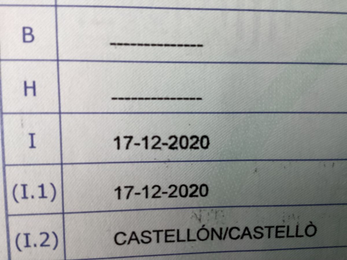 1º matriculación