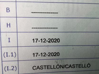 1º matriculación