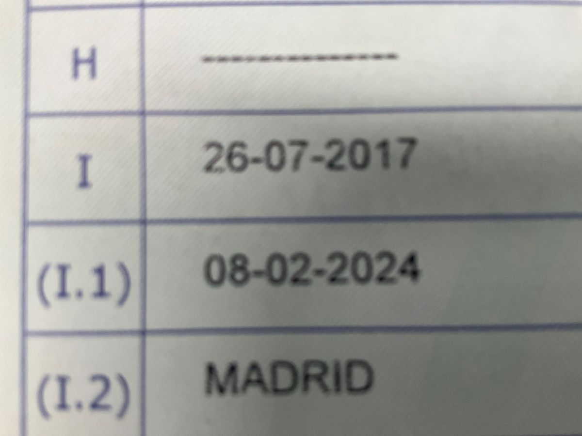 1º matriculación