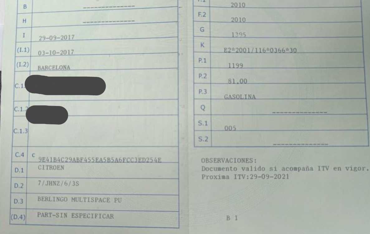 1º matriculación