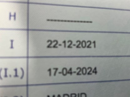 1º matriculación