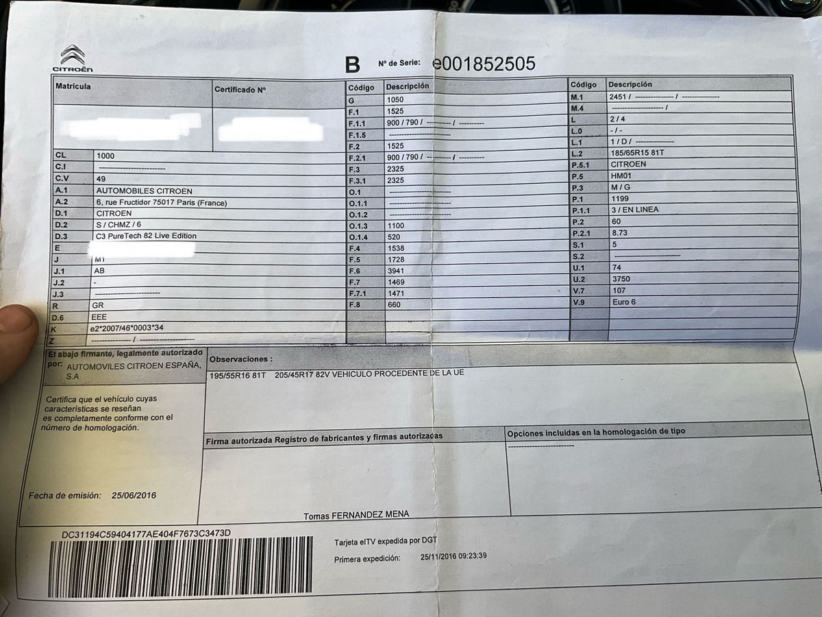 1º matriculación