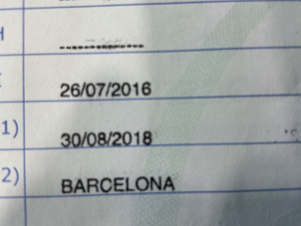1º matriculación