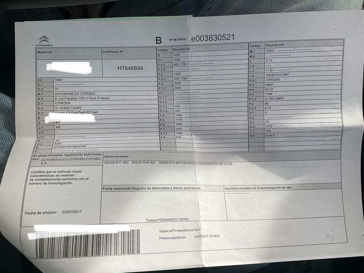 1º matriculación