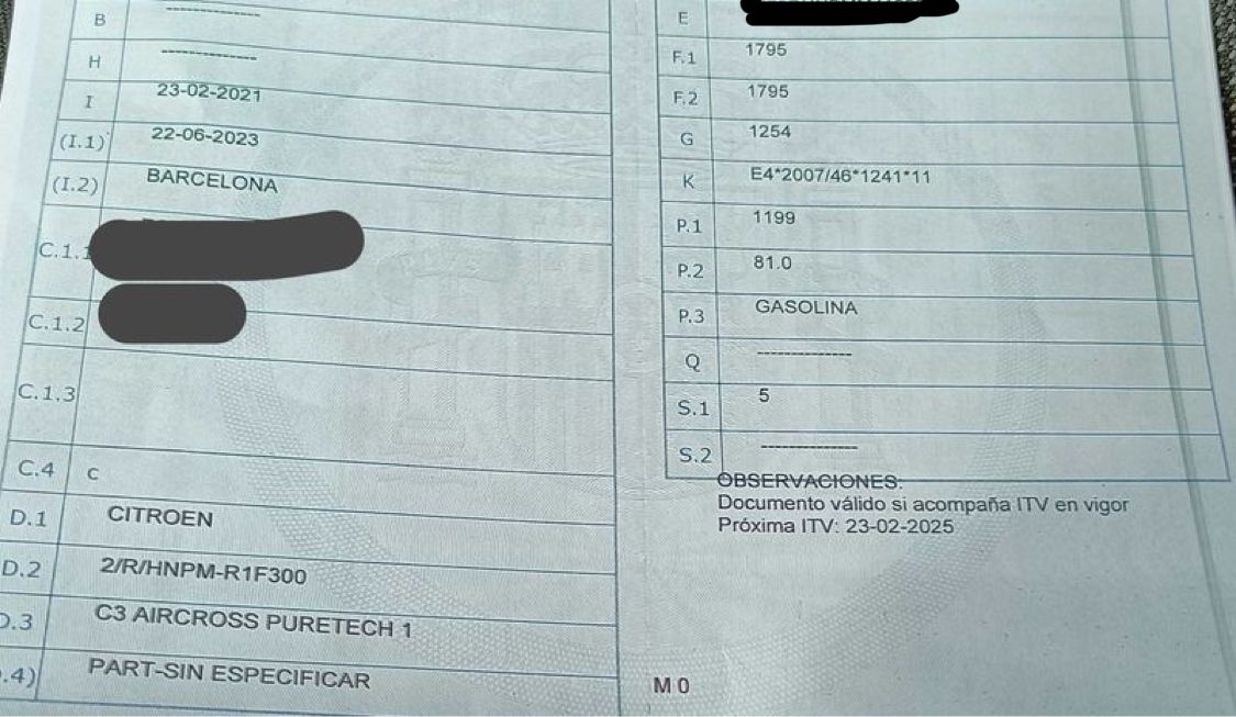 1º matriculación