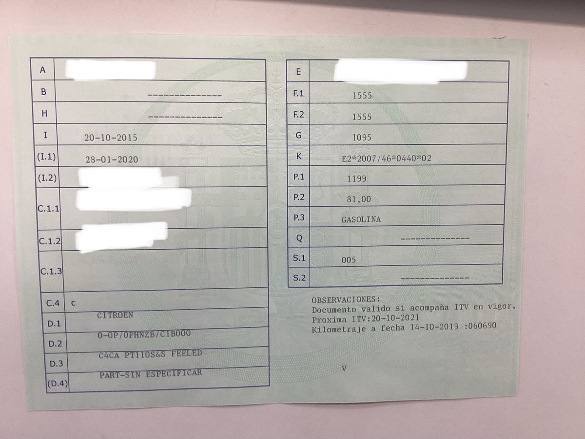 1º matriculación