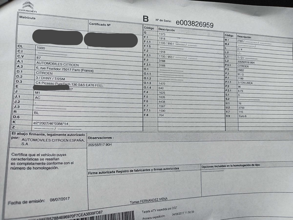 1º matriculación