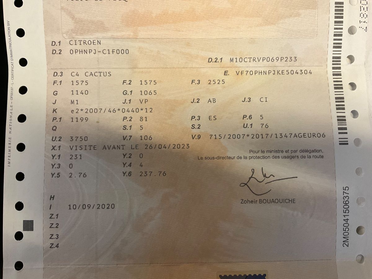1º matriculación