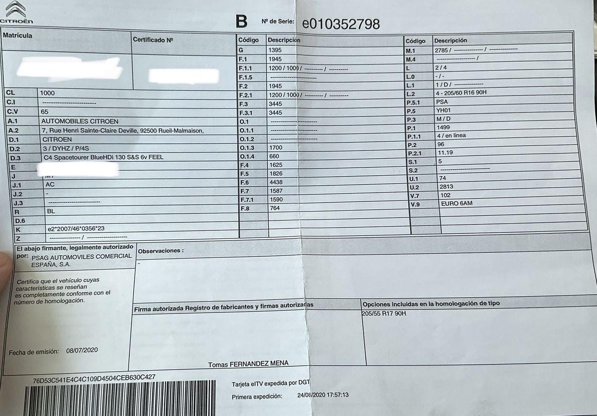 1º matriculación