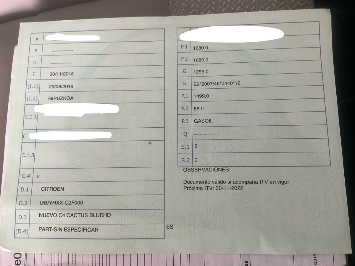 1º matriculación
