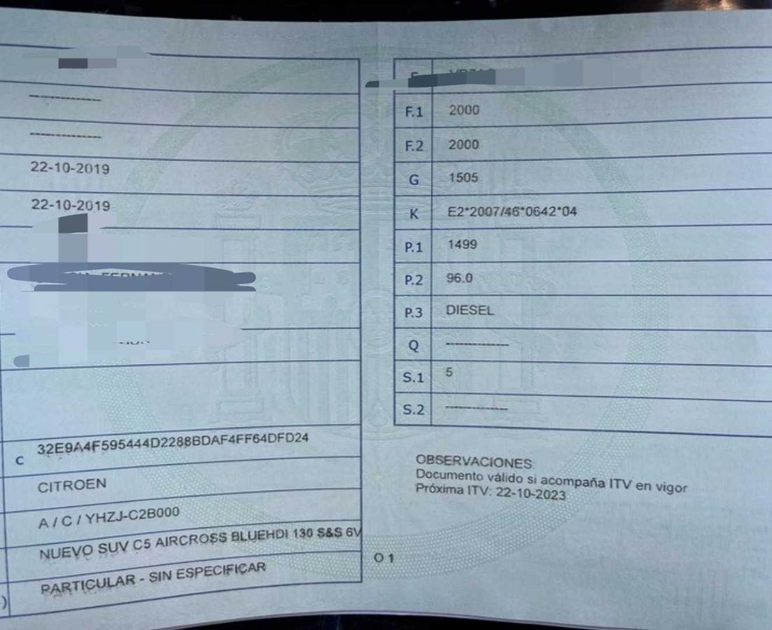 1º matriculación