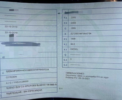 1º matriculación