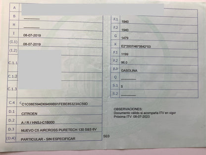 1º matriculación