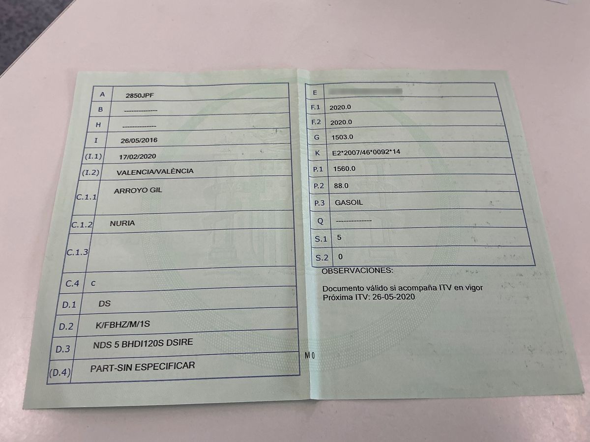 1º matriculación