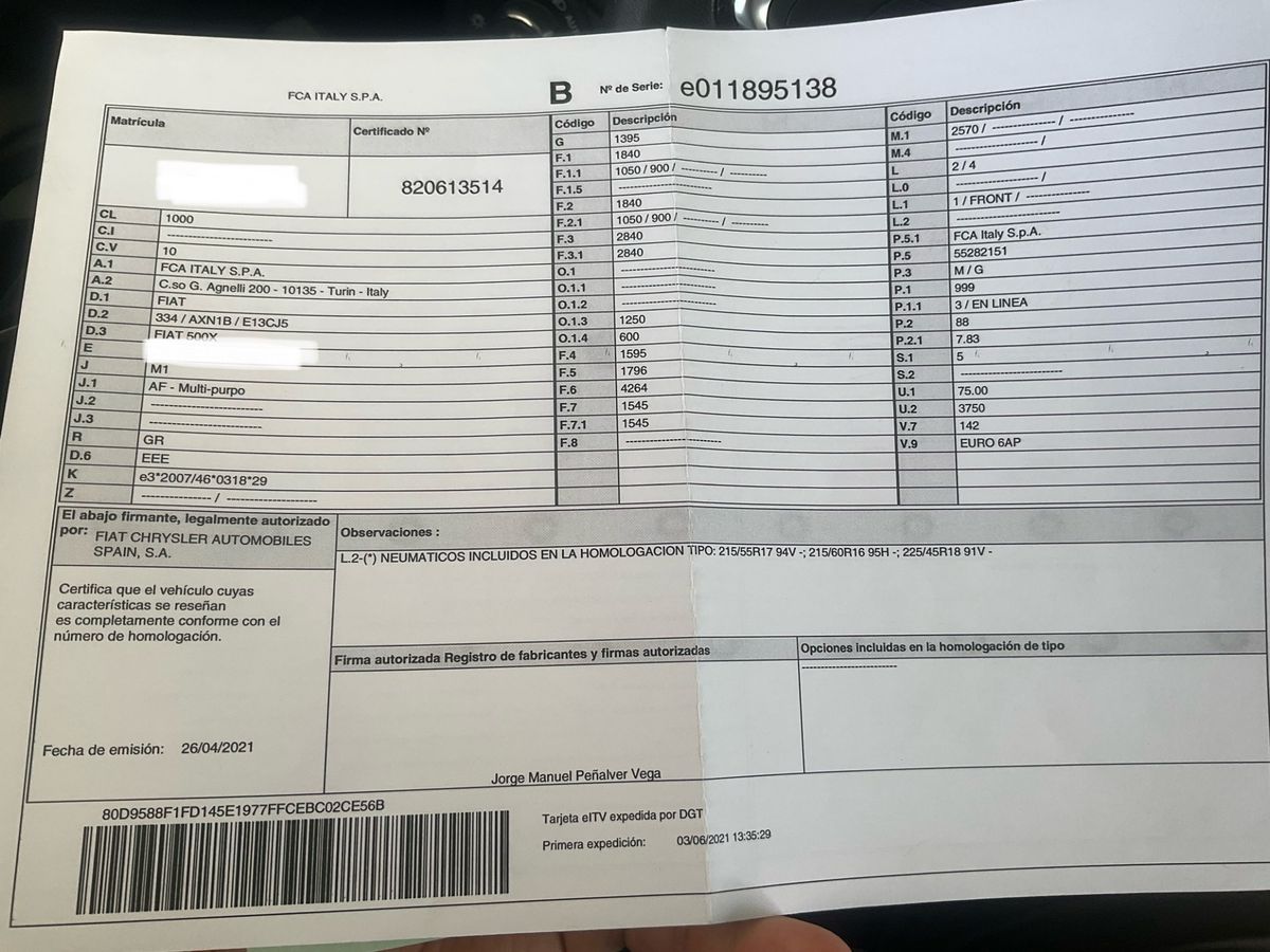 1º matriculación