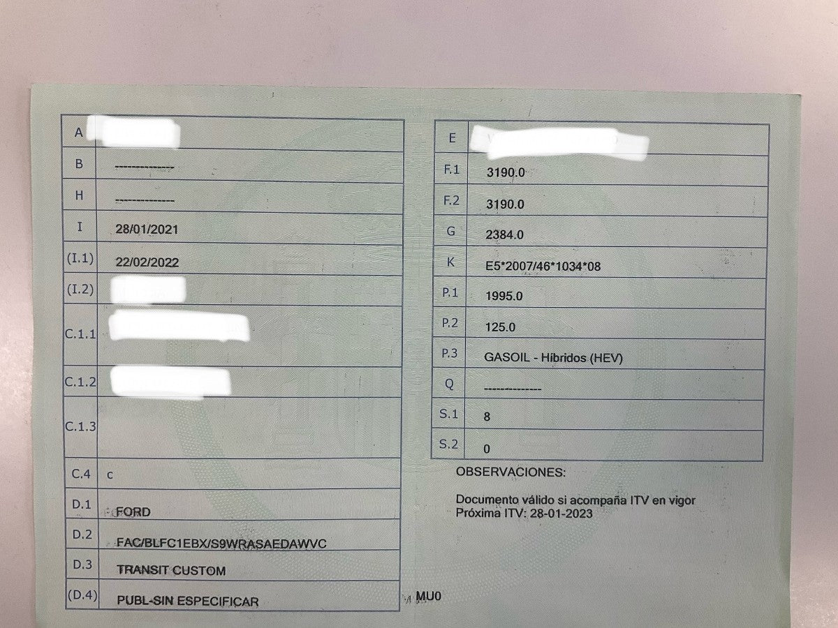 1º matriculación