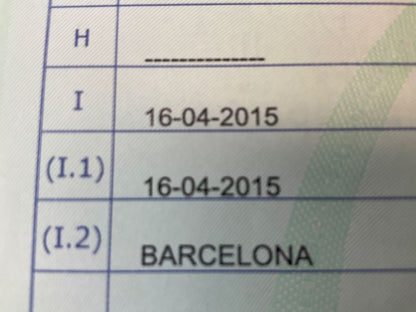 1º matriculación