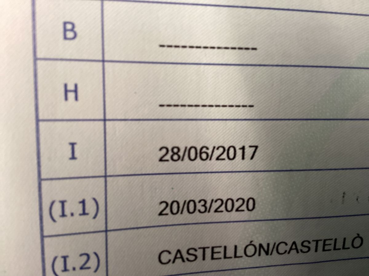 1º matriculación