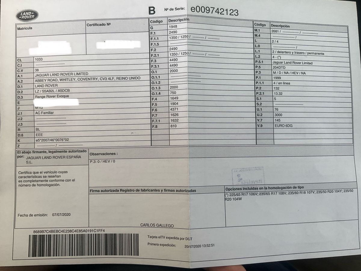 1º matriculación