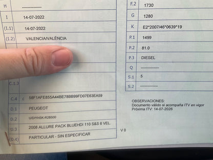1º matriculación