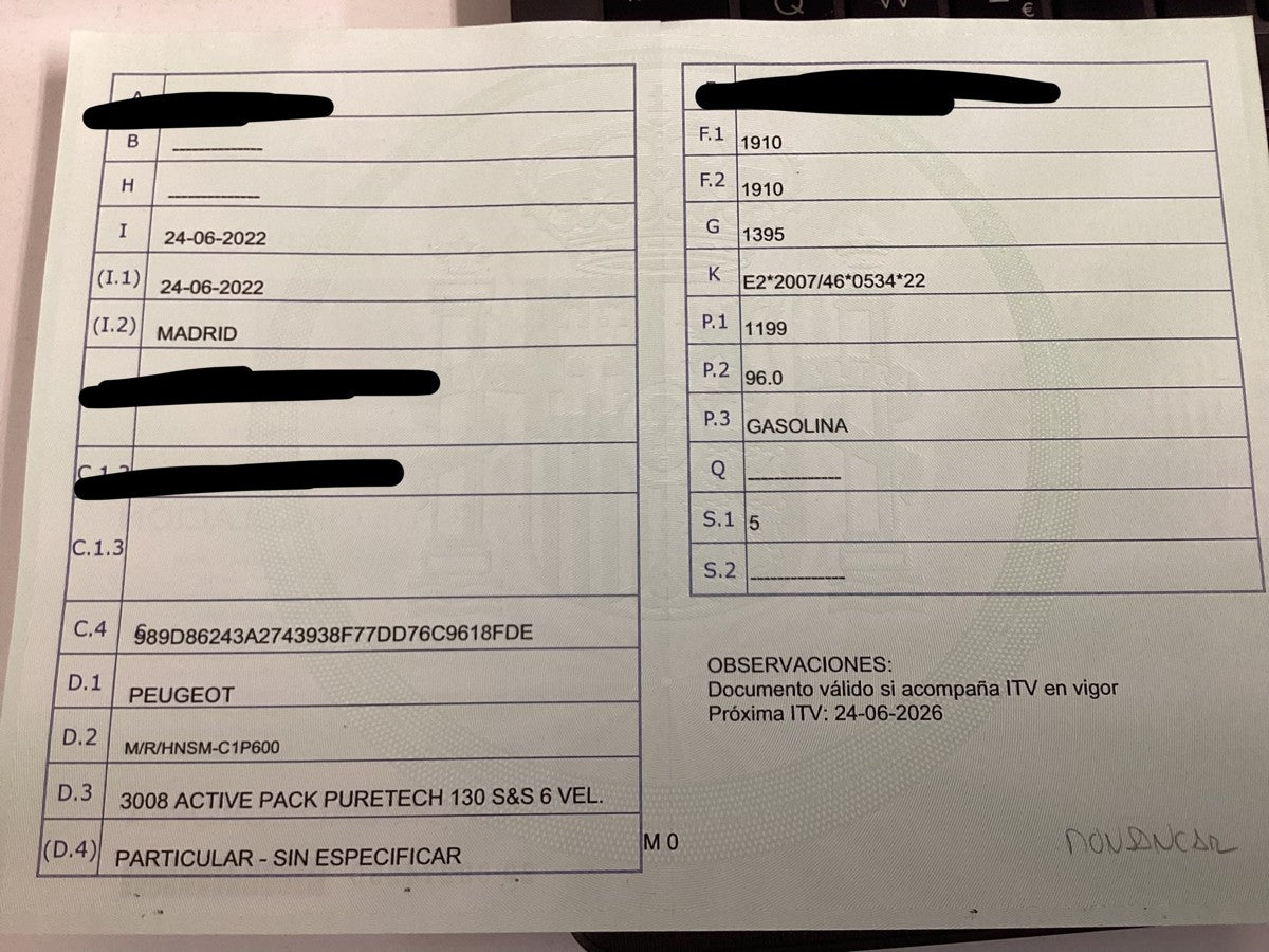 1º matriculación