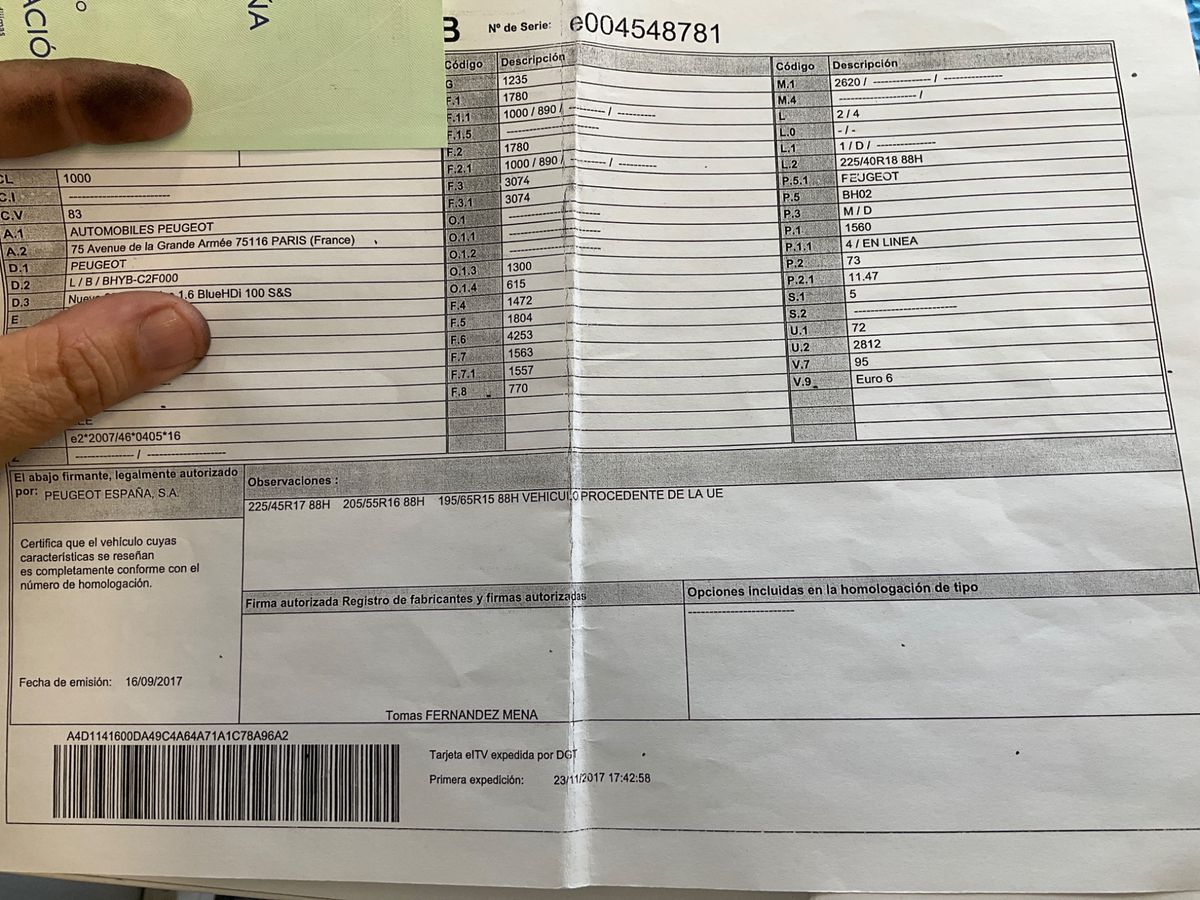 1º matriculación