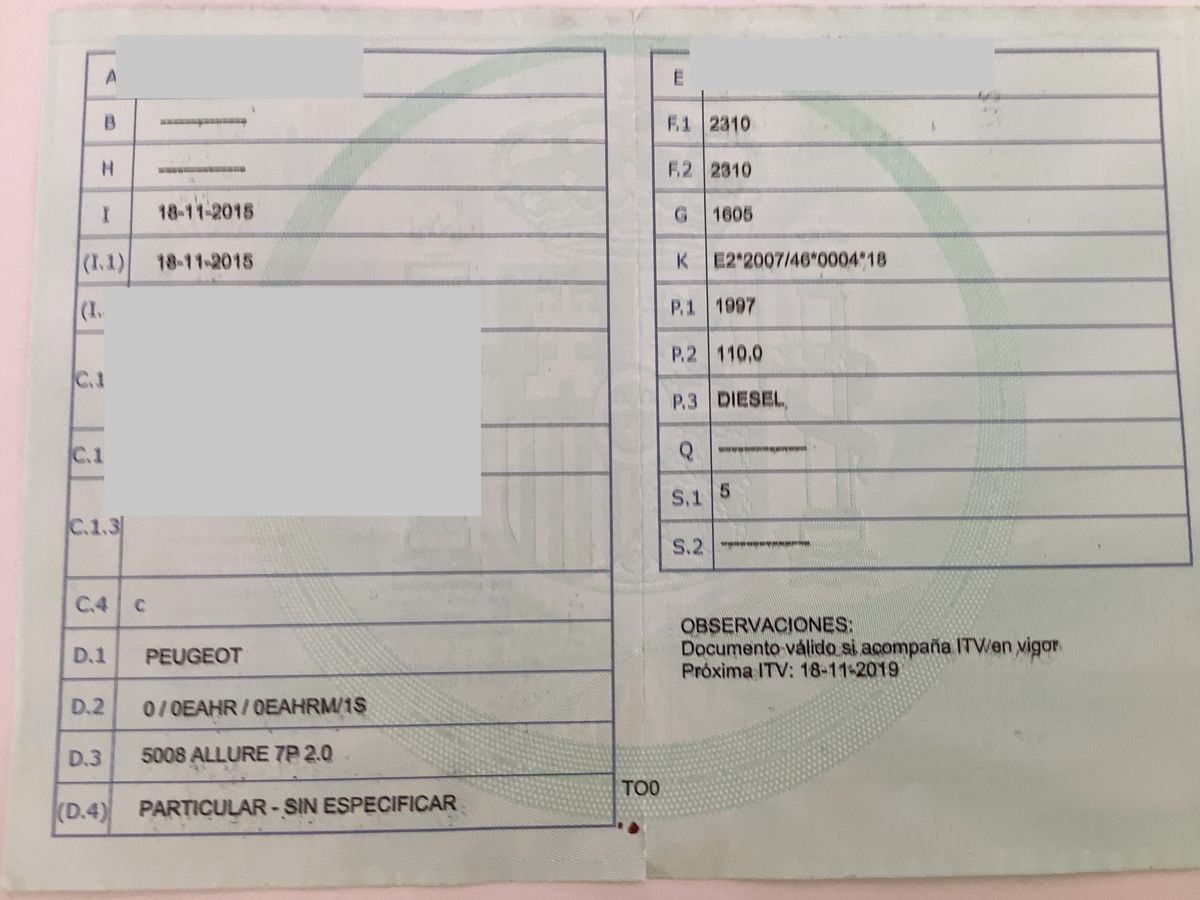 1º matriculación