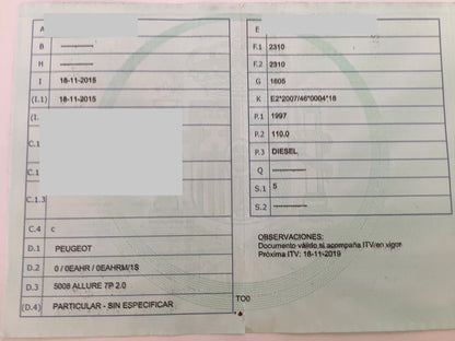 1º matriculación