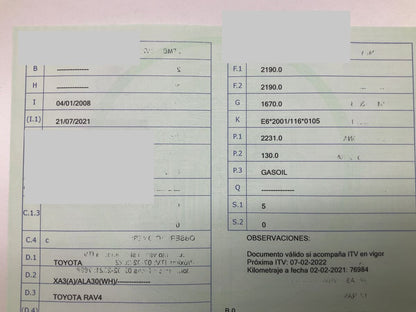 1º matriculación
