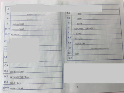 1º matriculación