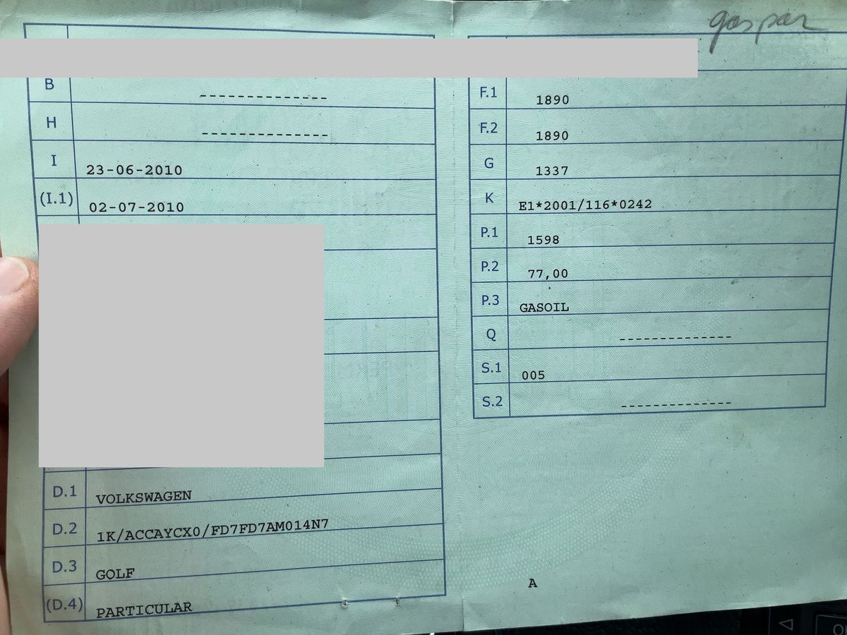 1º matriculación