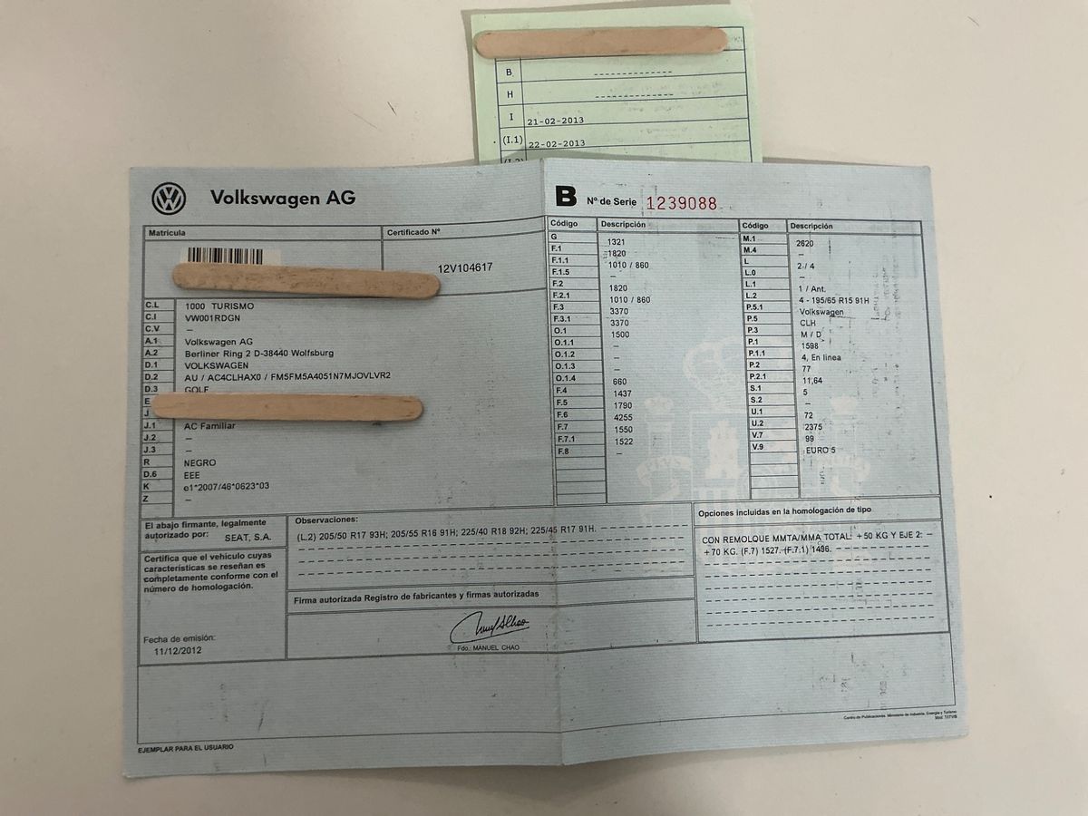 1º matriculación