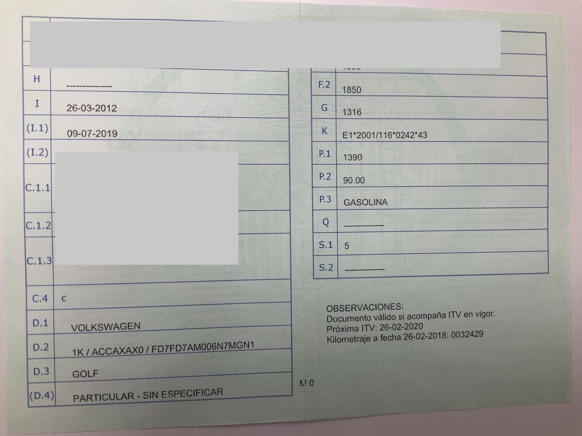 1º matriculación