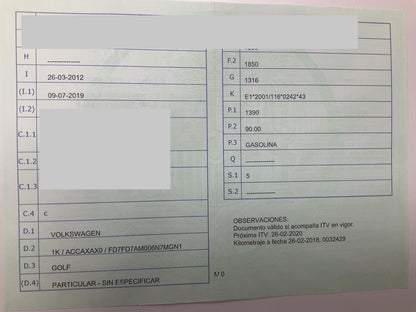 1º matriculación